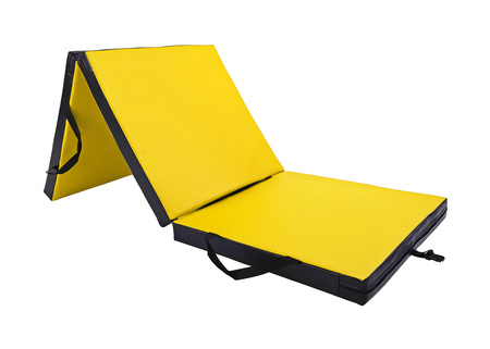 Materac gimnastyczny składany UNDERFIT 180 x 60 x 6 cm twardy żółty