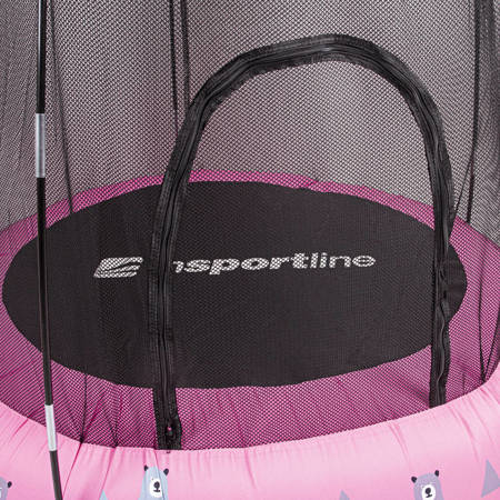 Trampolina dla dzieci pompowana z siatką Nufino 120 cm Insportline różowa